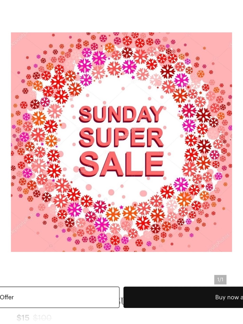 Sunday Super Sale Graphic - Pink & Red Floral Wreath